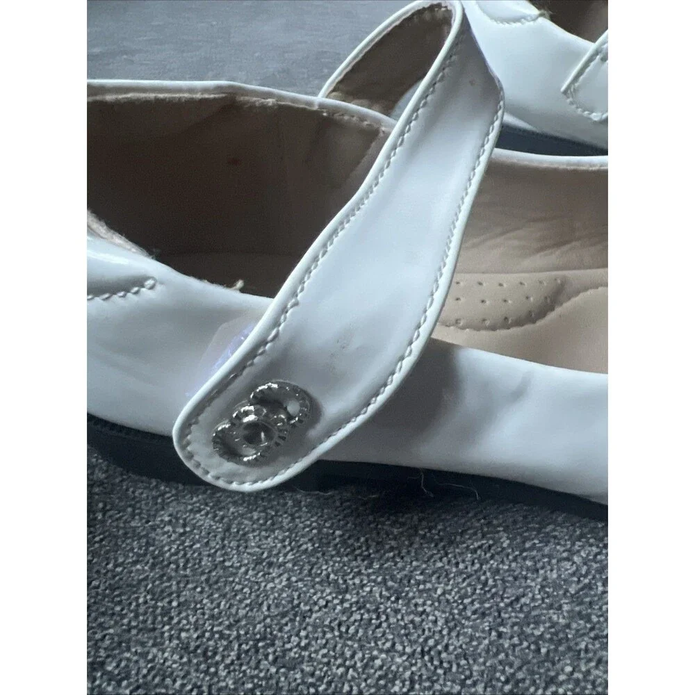 Unbranded Mary Jane Flats Kids Size‎ 12 White Patent Bow Dress Shoes